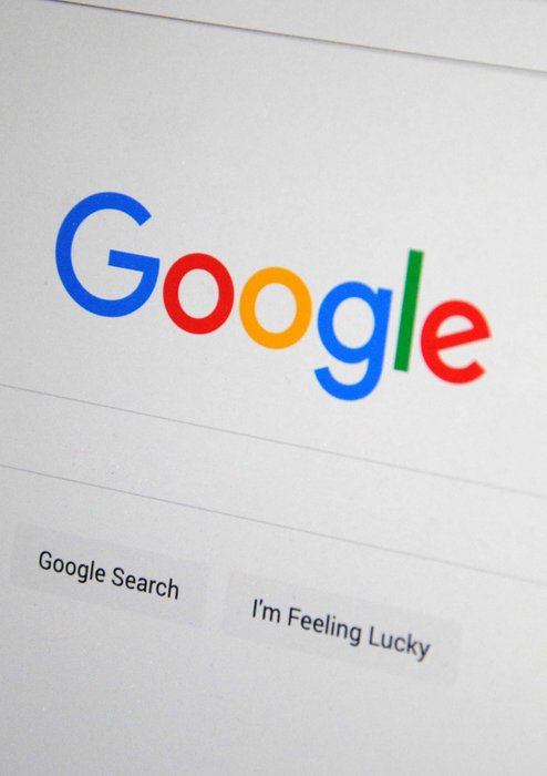 google search engine on screen