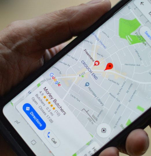 a business on google maps
