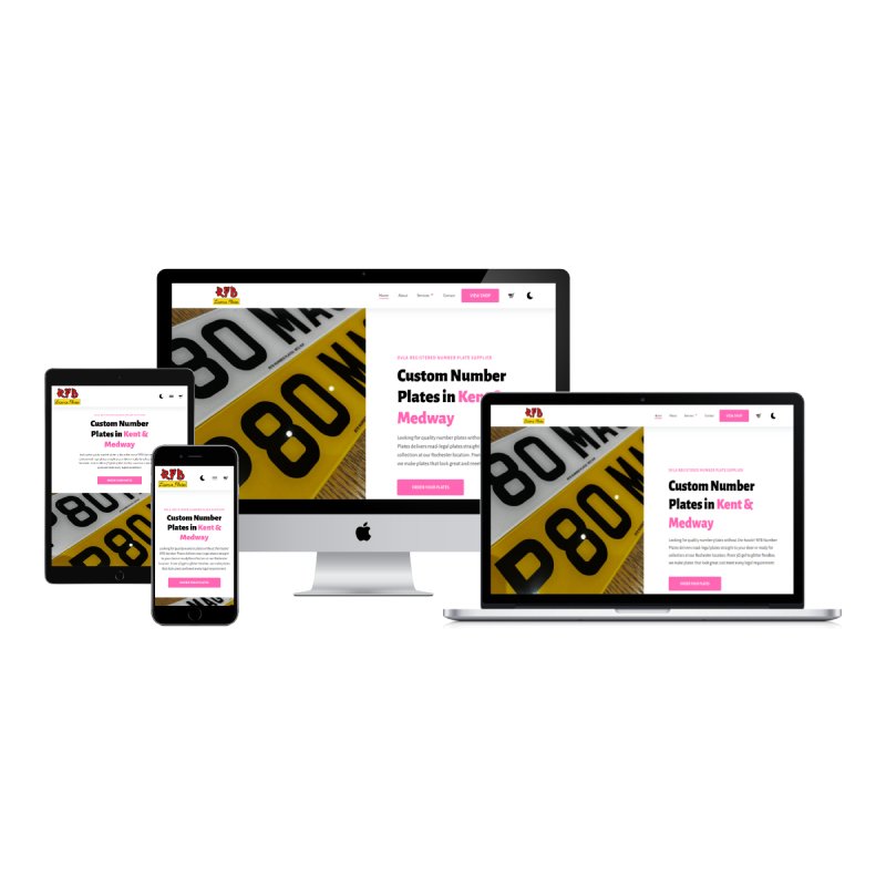 RFB Number Plates on various devices