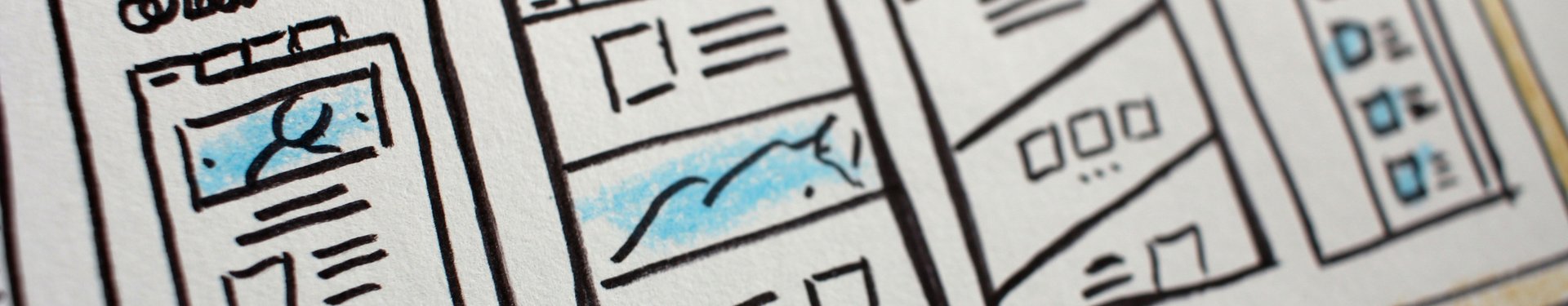 website wireframe doodles