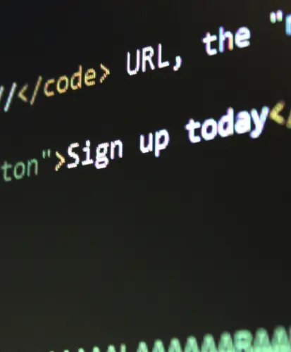 HTML Code on a monitor