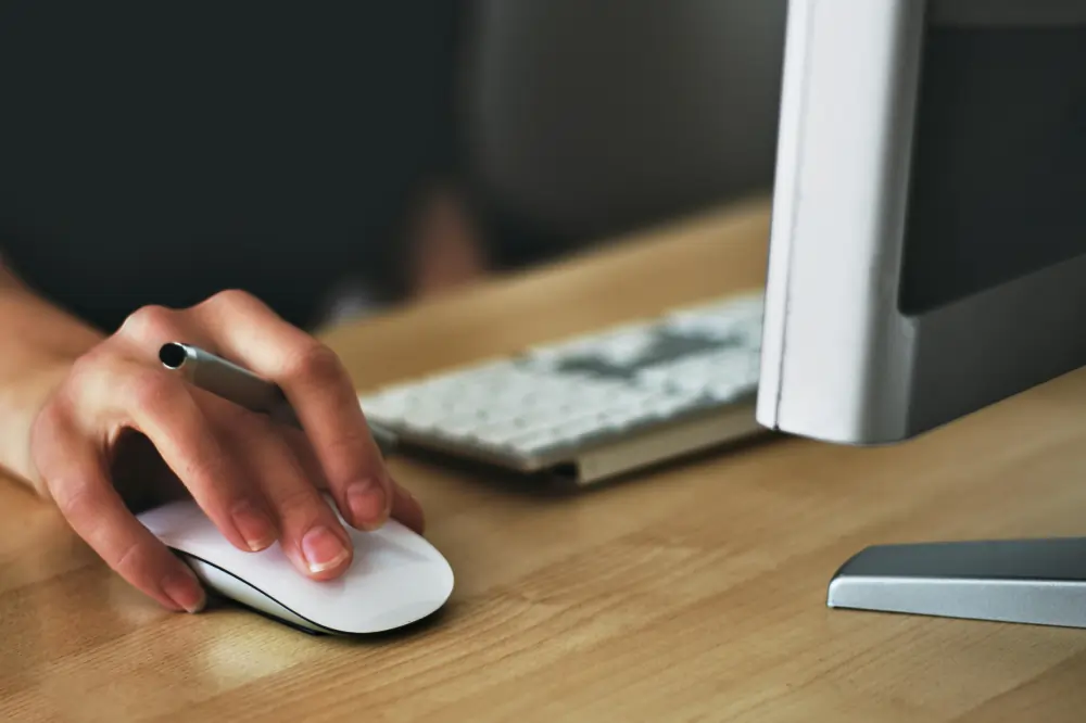 Person using mouse